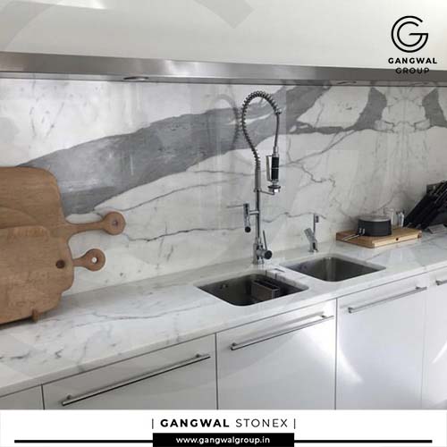 Statuario Marble In Kitchen